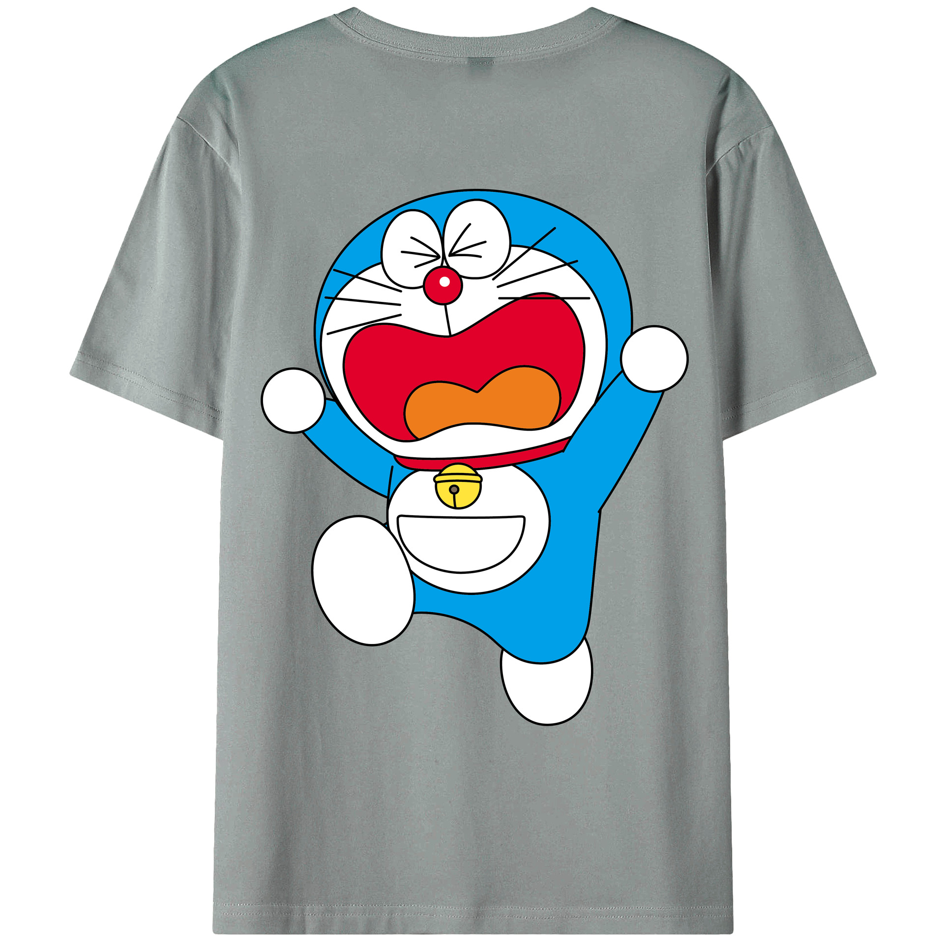 （画像用） ドラえもん Doraemon 綿100％ メンズ半袖Tシャツ（バックプリント） 通気性